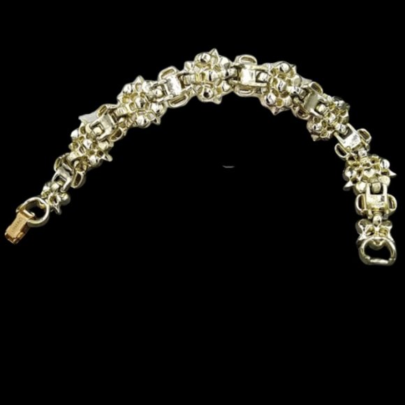 Vintage Lisner Purple and AB Rhinestone Bracelet - Picture 6 of 9